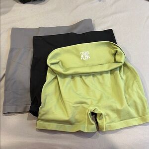 Women's Shorts - Lime, Black, and Gray